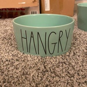 Rae Dunn medium dog bowl teal